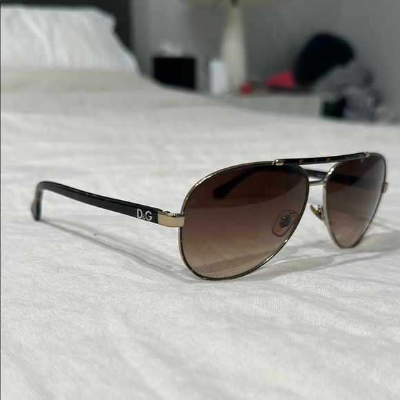 D&G Accessories - D&G Aviator Sunglasses with Brown Lenses